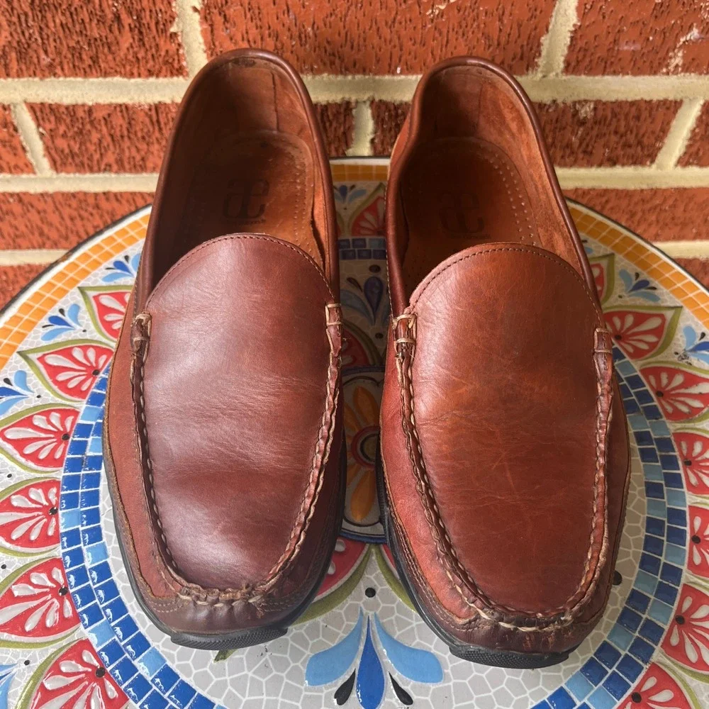 Allen Edmonds Boulder Venetian Men's US 9 E Wide Driving Loafers Brown Leather